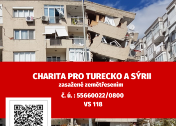Katastrofální zemětřesení v Turecku a Sýrii: Charita Česká republika vyhlašuje sbírku na pomoc