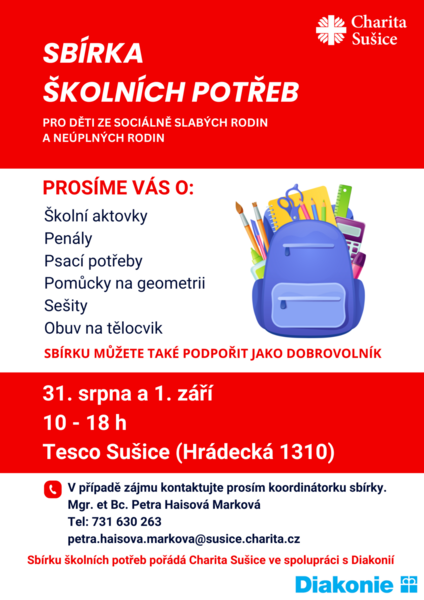 Sbírka školních potřeb