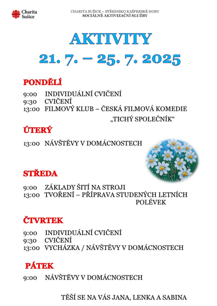 AKTIVITY 30. týden 2025 - od 21. 7_